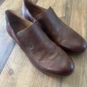 Kork-Ease Kork's Western Shoe Brown Cordovan with Stitching Women's Size 7